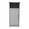 Flash Furniture Vega Bathroom Storage Cabinet Organizer w/Magnetic Closure Door, In-Cabinet Adjustable Shelf FS-VEGA-BATH-3-GY-GG